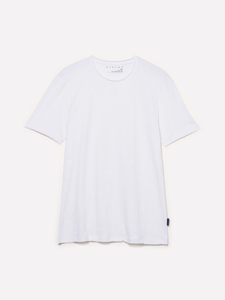 T-shirt blanc slim à manches courtes - t-shirts à manches courtes pour homme - Blanc | Sisley image number 5